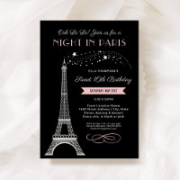 Glam Night in Paris Pink Sweet 16 Birthday