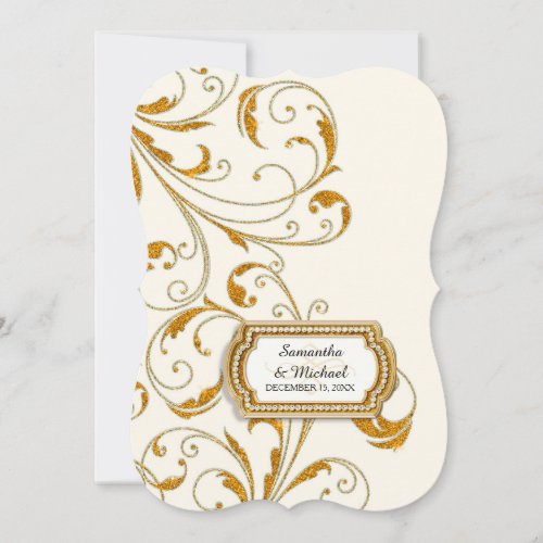 Glam Old Hollywood Regency Black Tie Event Style Invitation