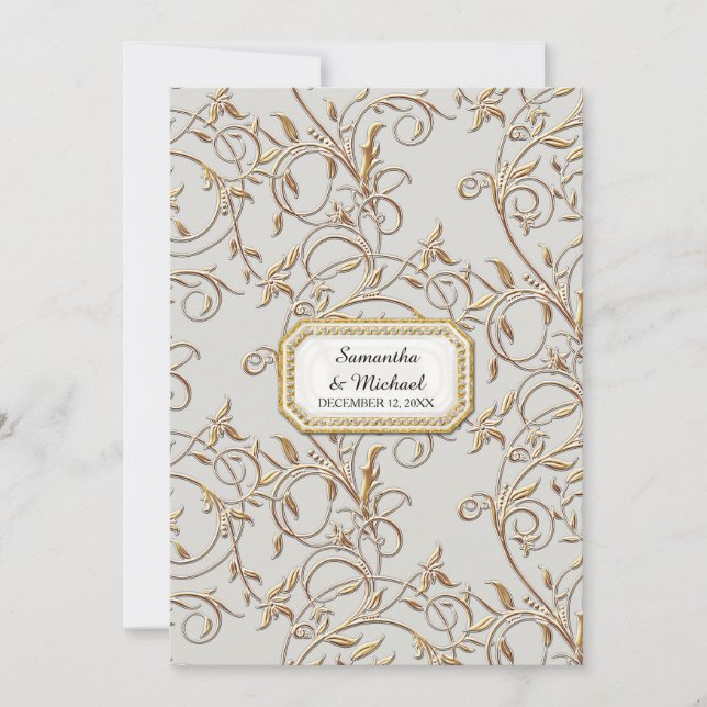 Glam Old Hollywood Regency Black Tie Lavender Invitation (Front)