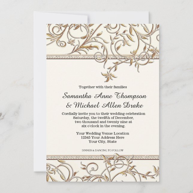 Glam Old Hollywood Regency Black Tie Lavender Invitation (Back)