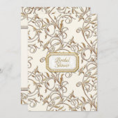 Glam Old Hollywood Regency Gold Bridal Shower Invitation (Front/Back)