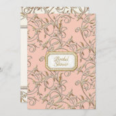 Glam Old Hollywood Regency Pink Bridal Shower Invitation (Front/Back)