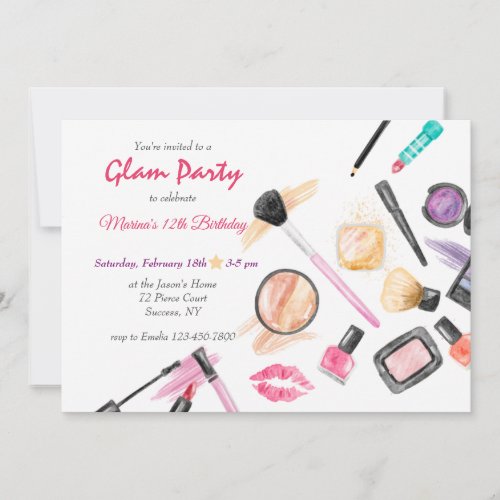 Glam Party Birthday Invitation