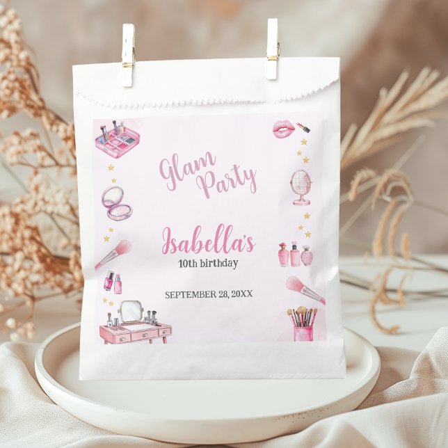 Glam Party Girl Beauty Spa Favor Bag (Creator Uploaded)