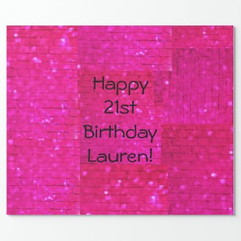 Glam Party Personalize Wrapping Paper by UniquePartyStuff at Zazzle