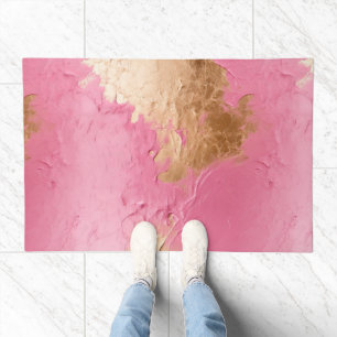 Glam Pink and Gold Doormat