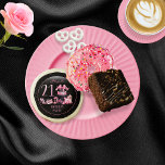 Glam Pink Black Fashion 21st Birthday Party Sugar Cookie<br><div class="desc">Glamorous French couture-inspired,  pink and black "21" 21st birthday design featuring a hat box cake,  pink stilettos and a makeup bag among various unopened birthday presents and luscious cupcakes.  Perfect for celebrating birthday occasions.  Age is created in an uneditable faux pink glitter font.</div>