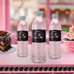 Glam Pink Black Fashion 21st Birthday Party Water Bottle Label<br><div class="desc">Glamorous French couture-inspired,  pink and black "21" 21st birthday design featuring a hat box cake,  pink stilettos and a makeup bag among various unopened birthday presents and luscious cupcakes.  Perfect for celebrating birthday occasions.  Age is created in an uneditable faux pink glitter font.</div>
