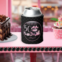 Glam Pink Black Fashion 50th Birthday Party