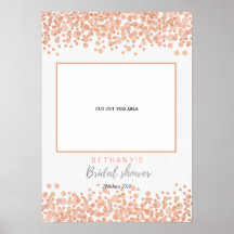 Glam Pink Bubbles Bridal Shower Cut Photo Booth