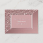 Glam Pink Glitter And Metallic Look Business Card at Zazzle