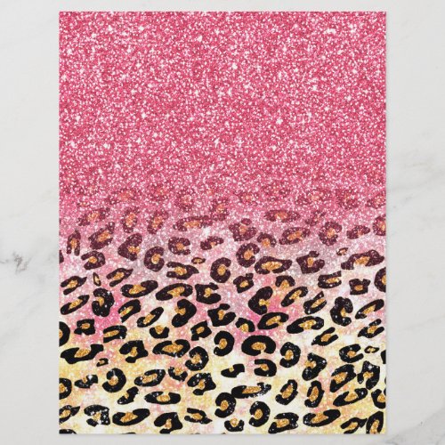 Glam Pink Glitter Leopard Pattern Flyer