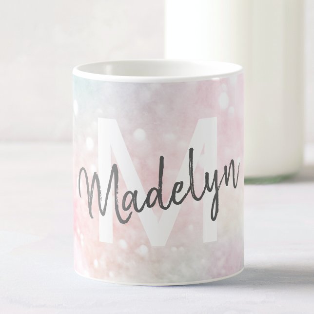 Glam Pink Glitter Pastel Girly Pattern Coffee Mug (Creator Uploaded)