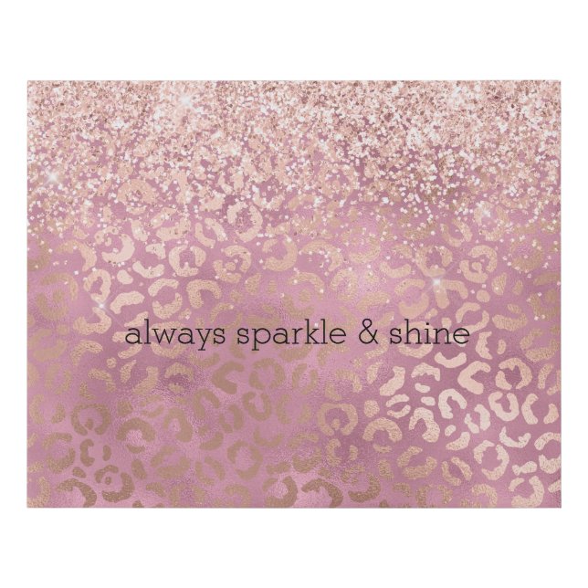 Glam Pink Glitzy Glitter Leopard Print (Front)