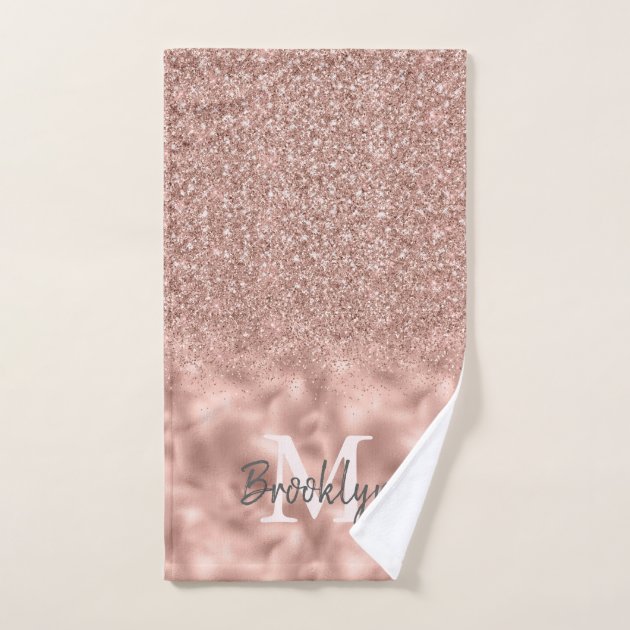 Pink Gold Confetti Hearts Beach Towel – 30x60 Inch Soft, Absorbent Towel For Pool, Beach, Or Gym | Fun Design Towel