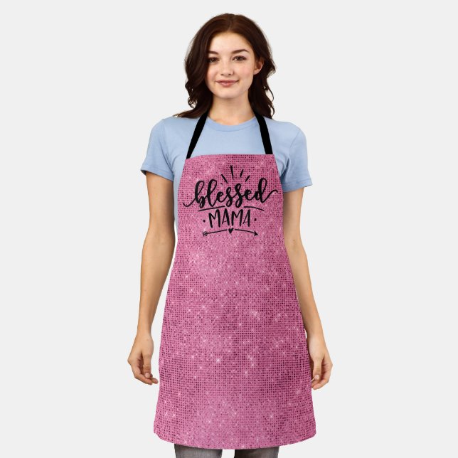 Glam & Pink Shimmery Apron (Worn)