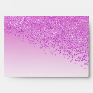 Glam Pink Sparkle Glitter 5x7 Envelope