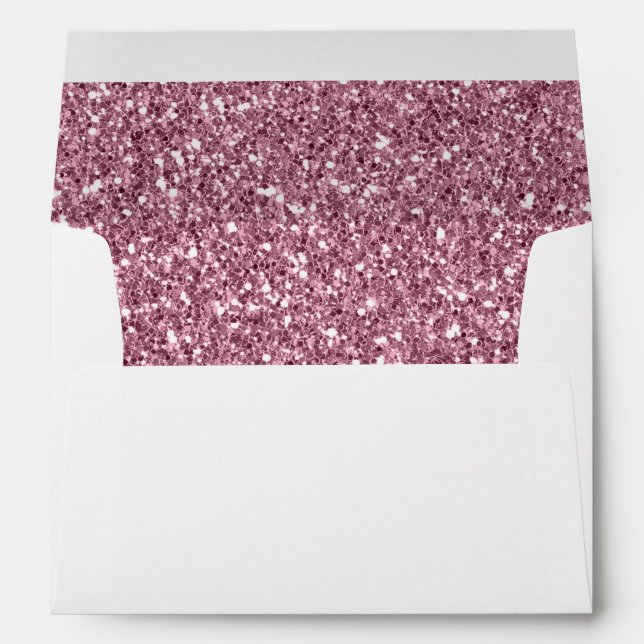Glam Pink Sparkle Glitter Glitz Envelope (Back (Bottom))