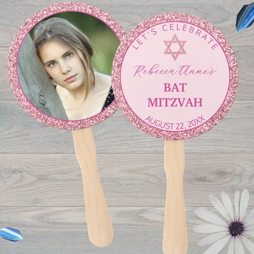 Glam Pink Trendy Girl Photo Bat Mitzvah Party