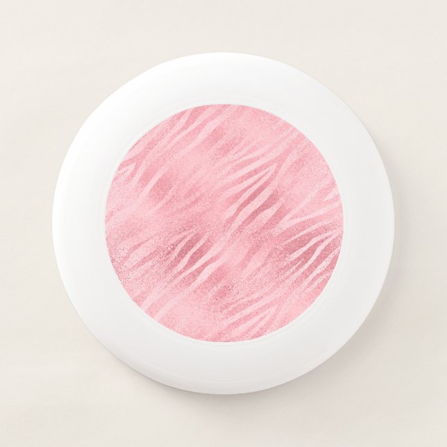 Glam Pink Zebra Print Wham-O Frisbee (Front)