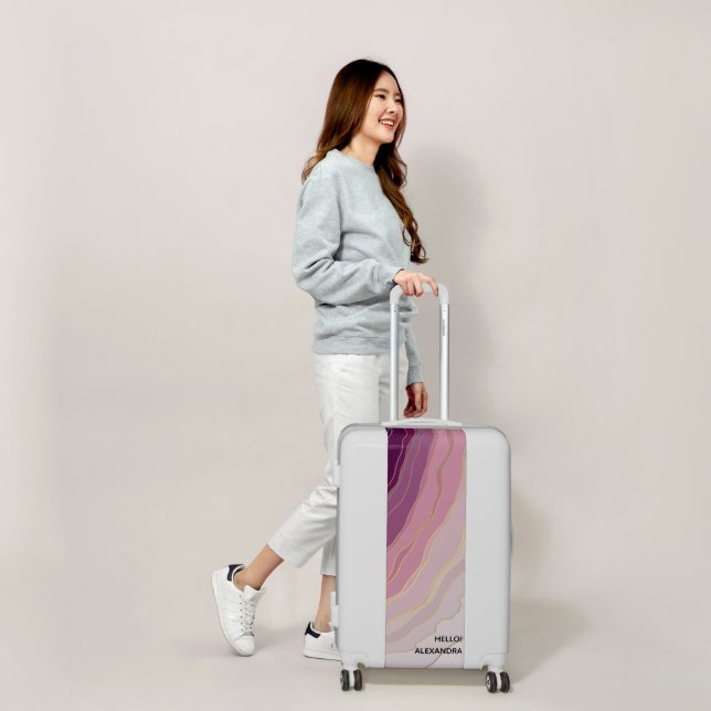 Glam purple feminine fashion chic trip set luggage (Scale)