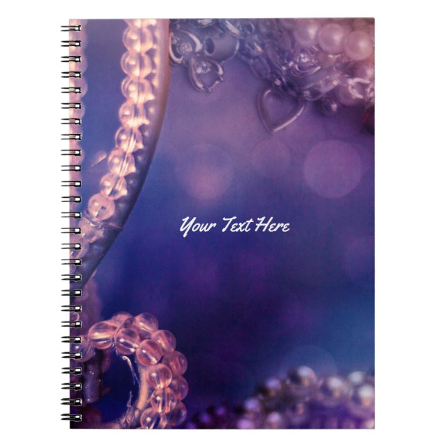Glam Purple Glow Chic Glamour Personalized Notebook (Front)