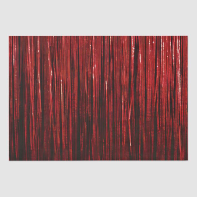 Glam Red Glitzy Wedding Tissue Paper (Front)