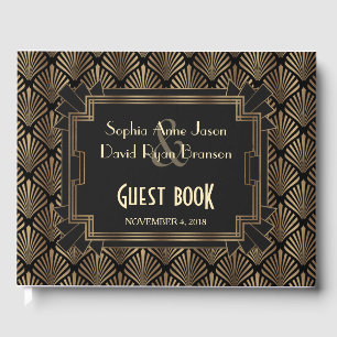 Glam Roaring 20's Gold Great 1920s Wedding Guest Book