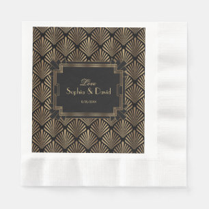 Glam Roaring 20's Great Gatsby 1920s Wedding Napkins