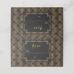 Glam Roaring 20's Great Gatsby 1920s  Wedding Place Card