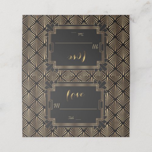 Glam Roaring 20s Great Gatsby 1920s  Wedding Place Card
