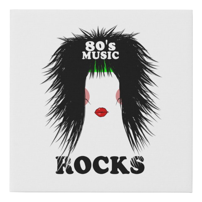 Glam Rock Eighties music rocks Faux Canvas Print (Front)