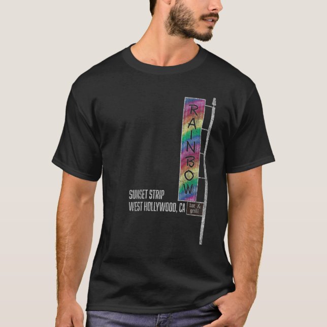Glam Rock Legends  Rainbow Bar And Grill T-Shirt (Front)