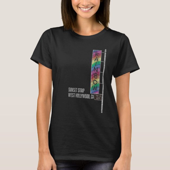 Glam Rock Legends  Rainbow Bar And Grill T-Shirt (Front)