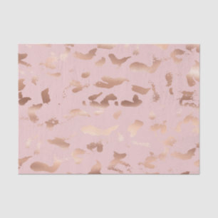 Glam Rose Gold Blush Abstract Birthday Tissue Paper