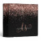 Glam Rose Gold Glitter Elegant Monogram