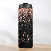 Blush Glam Double Walled Glitter 24 oz. Tumbler, Gold