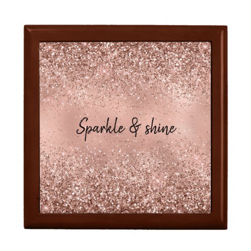 Glam Rose Gold Glitter  Gift Box