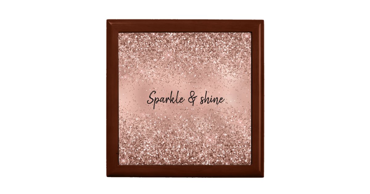 Glam Rose Gold Glitter Gift Box