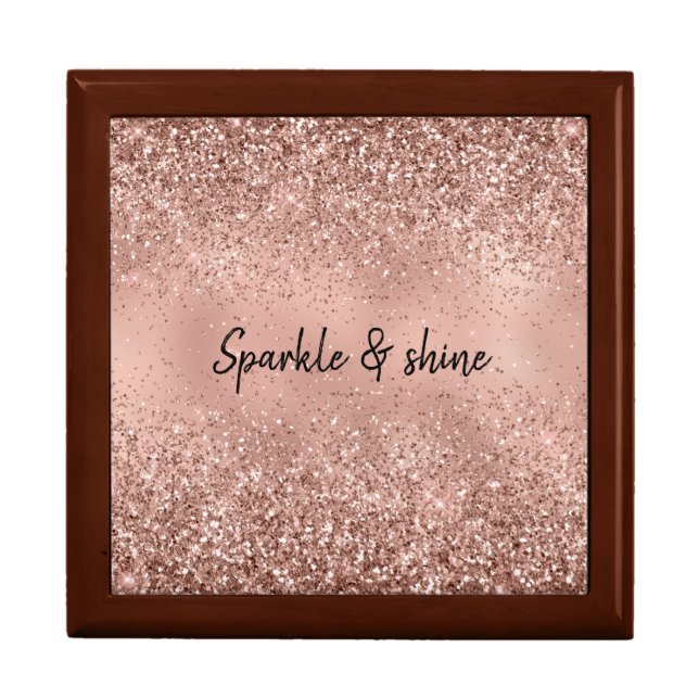Glam Rose Gold Glitter  Gift Box (Front)