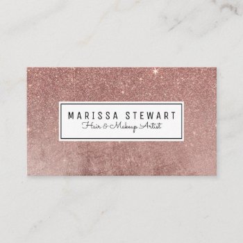 Glam Rose Gold Glitter Mesh Appointment Card by BlackStrawberry_Co at Zazzle
