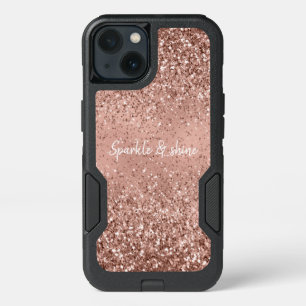 Glam Rose Gold Glitter iPhone 13 Case