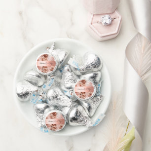 Glam Rose Gold Leopard Wedding Hershey®'s Kisses®