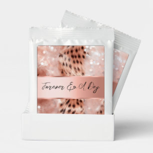 Glam Rose Gold Leopard Wedding Hot Chocolate Drink Mix