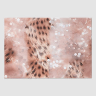 Glam Rose Gold Leopard Wedding Tissue Paper