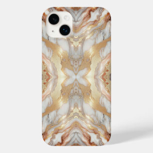 Glam Rose Gold Luxurious Trendy Marble Butterfly Case-Mate iPhone 14 Plus Case