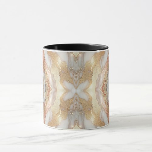 Glam Rose Gold Luxurious Trendy Marble Butterfly Mug