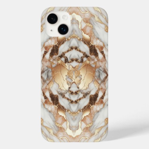 Glam Rose Gold Luxurious Trendy Marble  Case_Mate iPhone 14 Plus Case