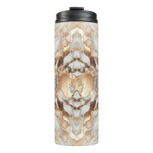 Glam Rose Gold Luxurious Trendy Marble  Thermal Tumbler
