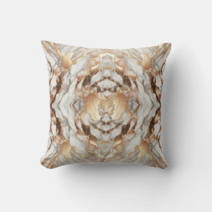 Glam Rose Gold Luxurious Trendy Marble  Throw Pillow